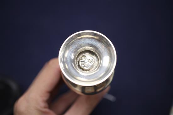 An early George III silver baluster pepperette, 3 oz.